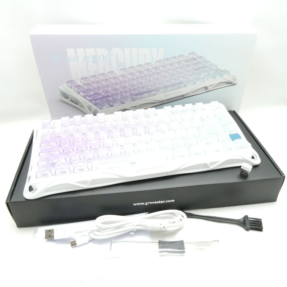 美品 GravaStar グラバスター Mercury K1 Lite ワイヤレス ゲーミングキーボード 無線 ゲーム eスポーツ メカニカル HM1086
