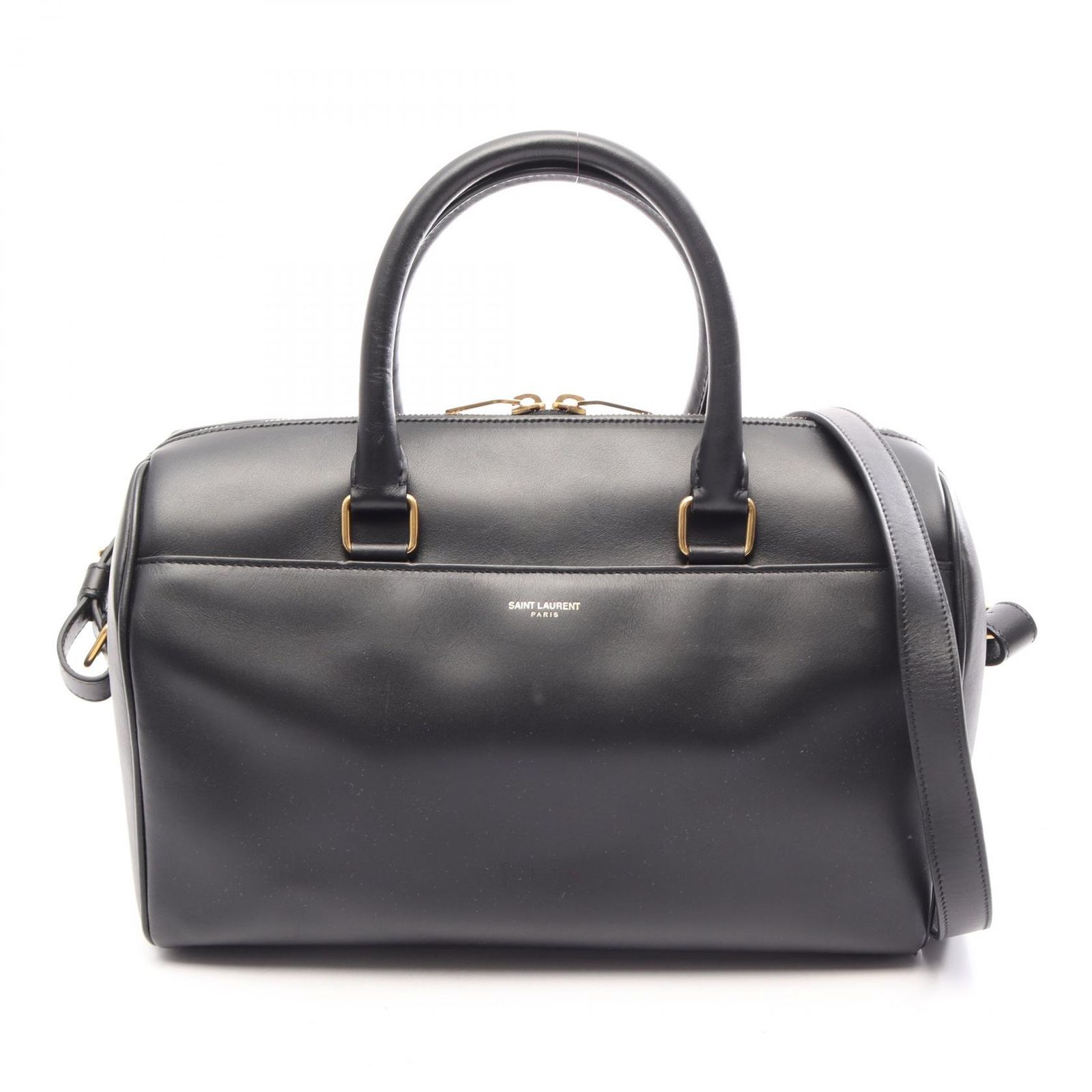 サンローランパリ SAINT LAURENT PARIS ハンドバッグ クラシック ダッフル6 2WAY ブラック レザー ダッフル 6 レディース Used A