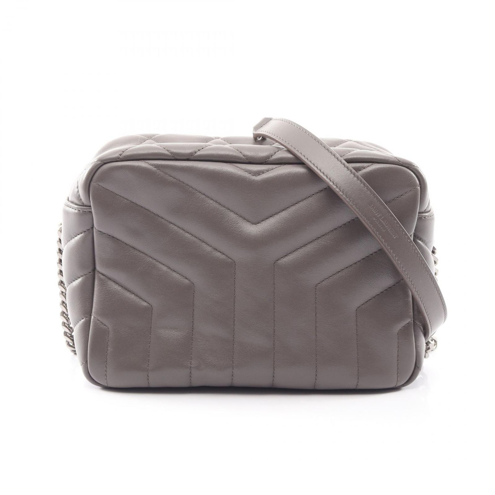 サンローランパリ SAINT LAURENT PARIS ショルダーバッグ ルル 574102 グレー レザー LOULOU チェーンショルダー レディース Used A 100,400円