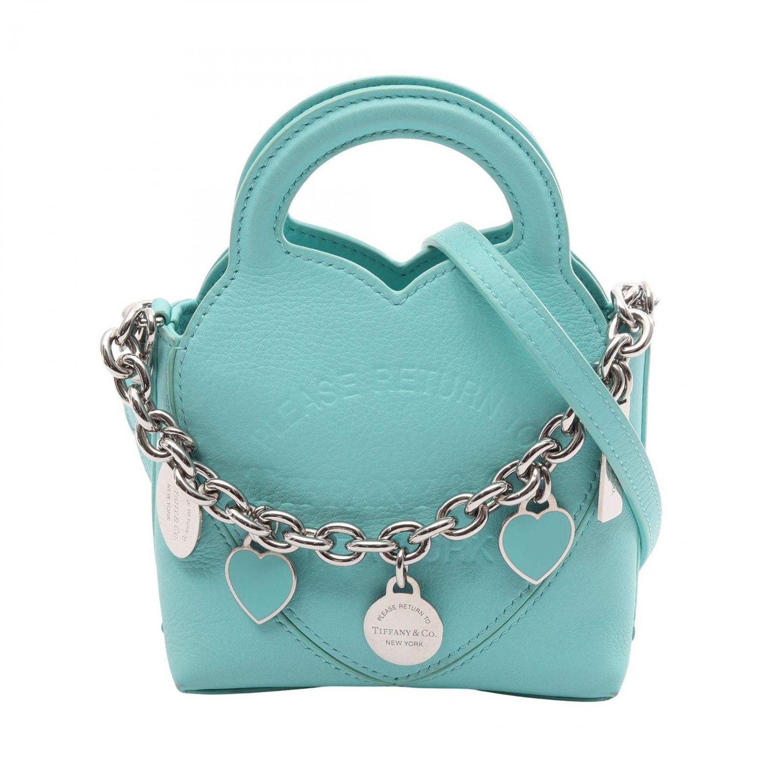 ティファニー TIFFANY＆CO ハンドバッグ リターントゥ ティファニー マイクロチャーム 2WAY エメラルドグリーン レザー リターントゥ ティファニー マイクロチャーム ショルダーバッグ