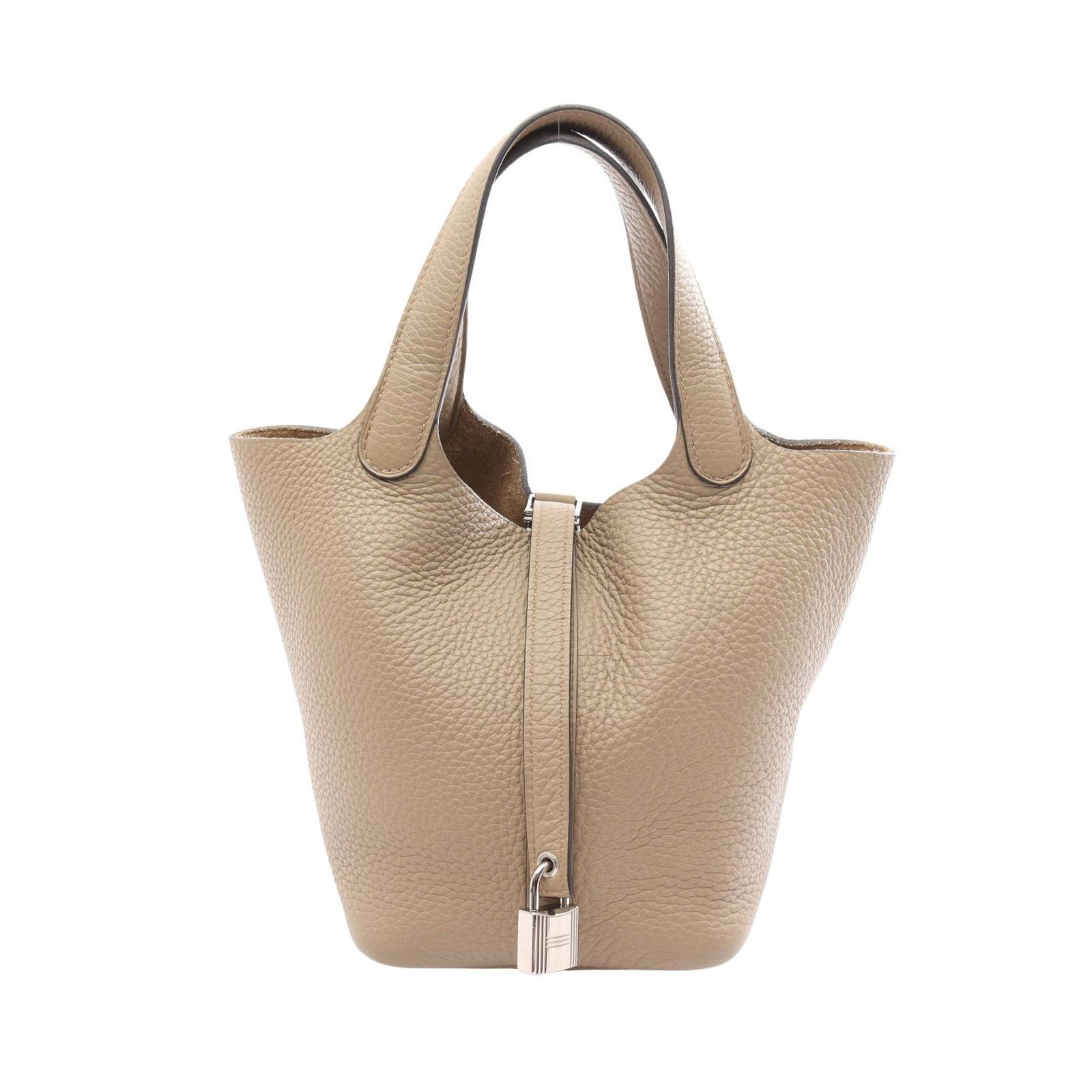 エルメス HERMES ハンドバッグ ピコタンロックPM ベージュマルファ レザー ピコタンロックPM ベージュマルファ レディース Used A