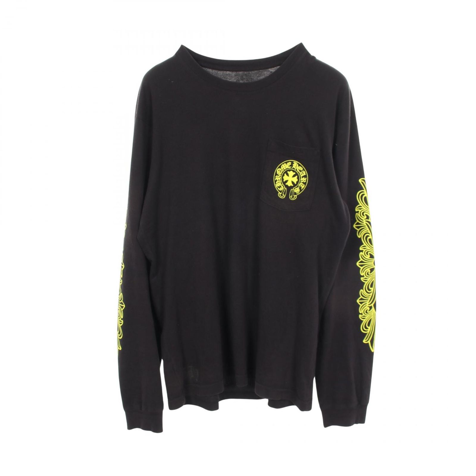 クロムハーツ CHROME HEARTS 長袖Tシャツ バックプリント ポケット付き コットン Tシャツ メンズ Used B