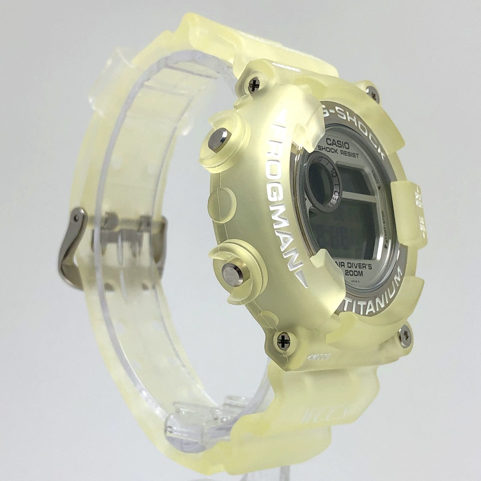 G-SHOCK ジーショック DW-8201WC-7T FROGMAN WCCS フロッグマン スケルトン チタンケース 白ロゴ マンタEL 1998年6月発売 G-SHOCK ジーショック DW-8201WC-7T FROGMAN WCCS フロッグマン