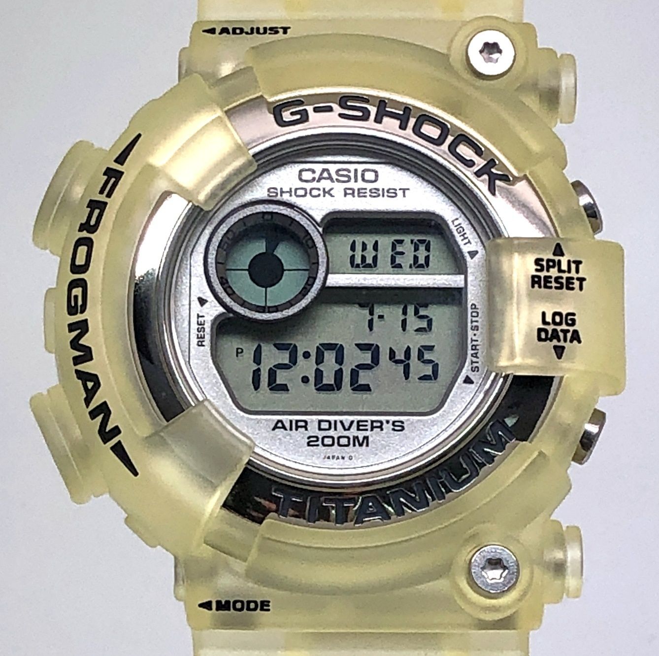 G-SHOCK ジーショック DW-8201WC-8T FROGMAN WCCS フロッグマン チタン スケルトン 黒ロゴ トリプルマンタ 1998年6月発売 G-SHOCK ジーショック DW-8201WC-8T FROGMAN WCCS フロッグマン チタン