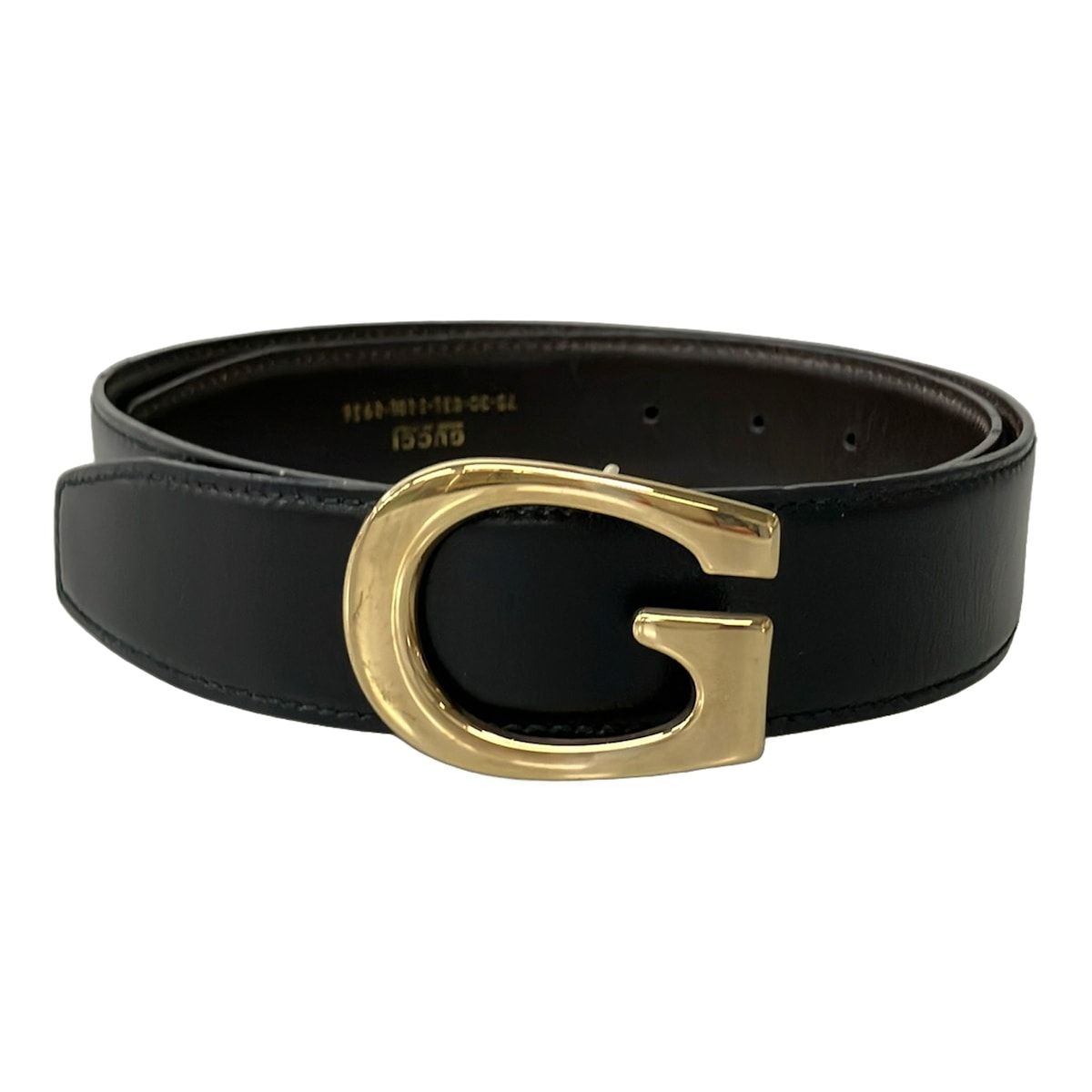 GUCCI(グッチ) ベルト 75・30美品 - 黒×ゴールド レザー 12,191円