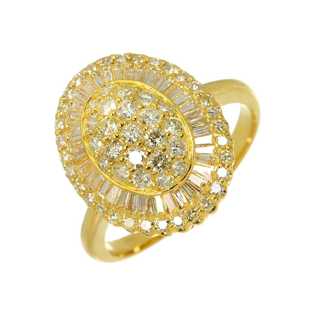 リング 19号 ダイヤ 1.51ct K18 YG イエローゴールド 750 指輪 Diamond Ring 90333426