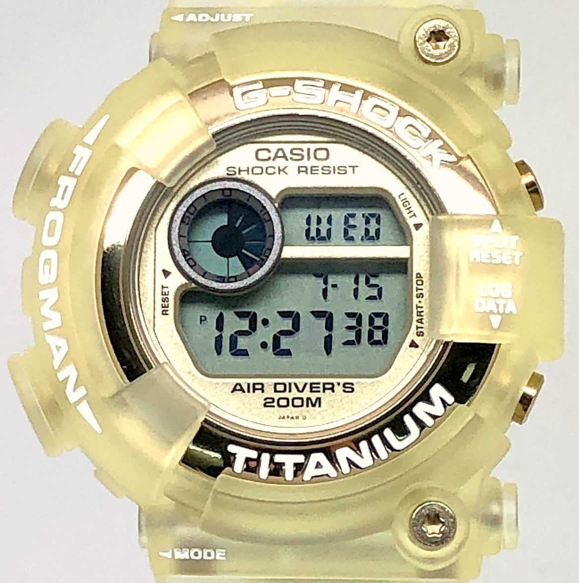 G-SHOCK ジーショック DW-8201WC-9T FROGMAN WCCS フロッグマン マンタEL スケルトン チタン ゴールド金具 1998年6月発売