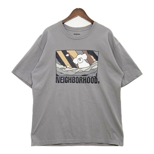 NEIGHBORHOOD ネイバーフッド ゴーストプリント 半袖Ｔシャツ NH 251 SPOT TEE SS-13 25SS メンズ Lサイズ グレー トップス DM19821■