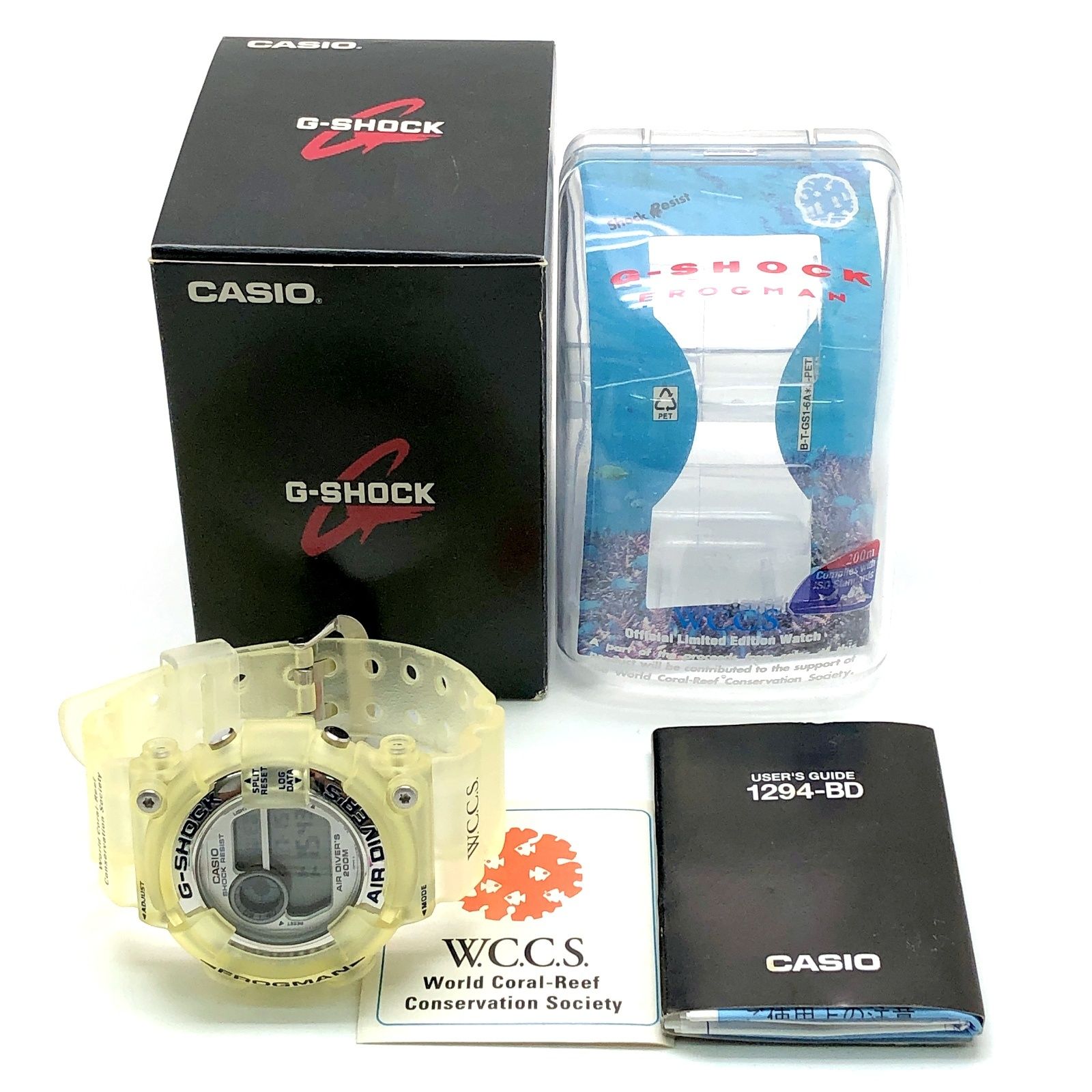 G-SHOCK ジーショック DW-8250WC-7BT FROGMAN 初代 WCCS スケルトン 青