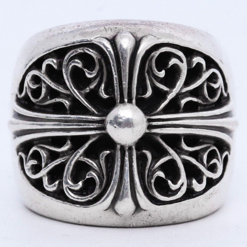 24.5号 CHROME HEARTS クラシック オーバルクロスリング シルバー