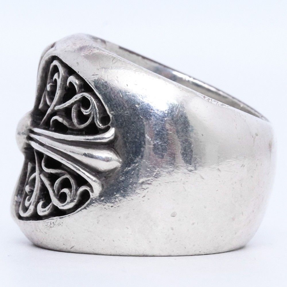 24.5号 CHROME HEARTS クラシック オーバルクロスリング シルバー