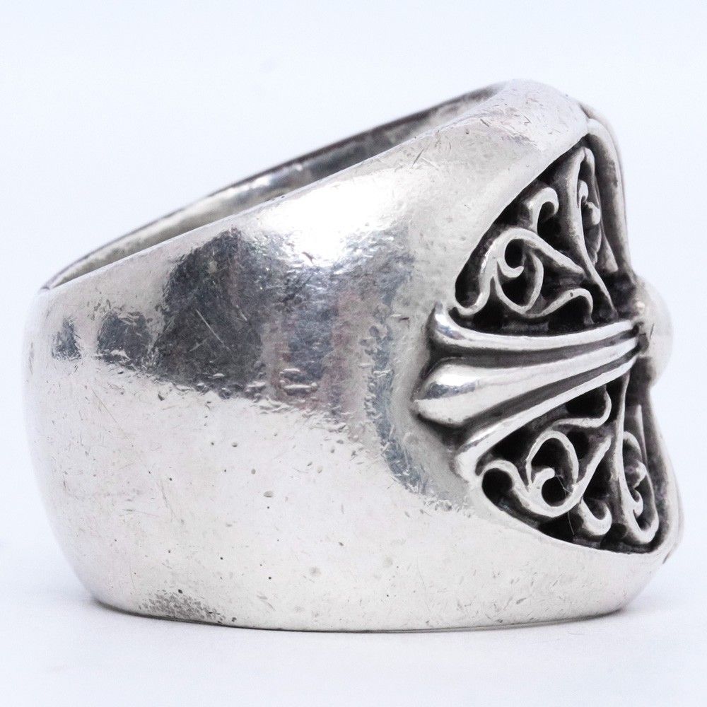 24.5号 CHROME HEARTS クラシック オーバルクロスリング シルバー
