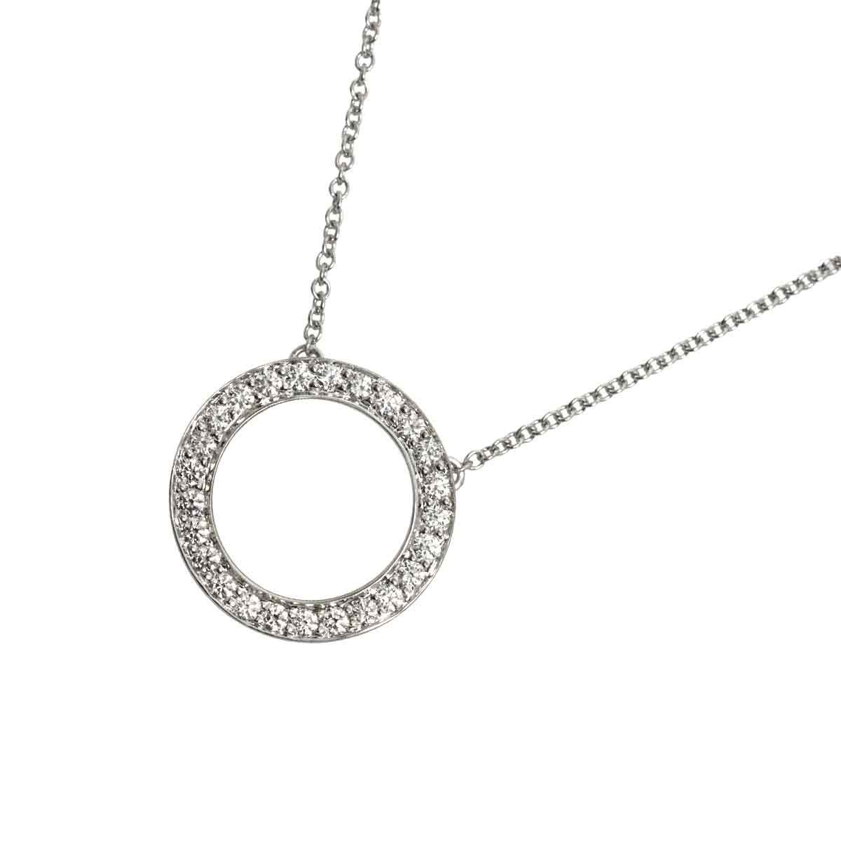 ティファニー TIFFANY&CO. オープンサークル ダイヤ ネックレス 41cm Pt プラチナ Diamond Necklace 90328606