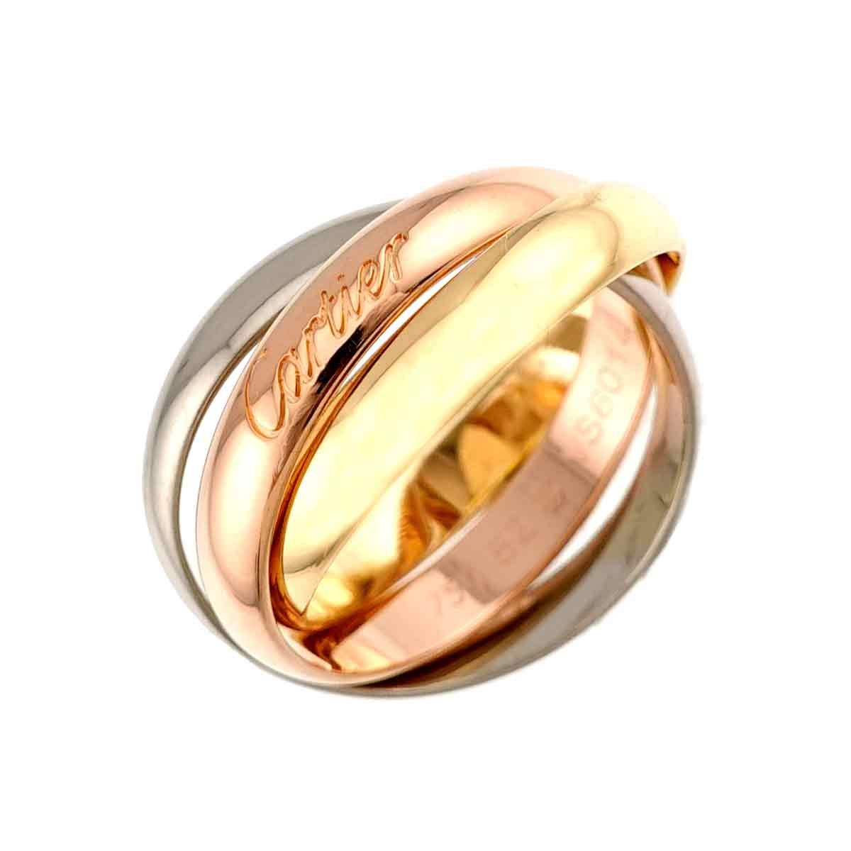 カルティエ Cartier トリニティ ミディアム MM #52 リング K18 YG WG