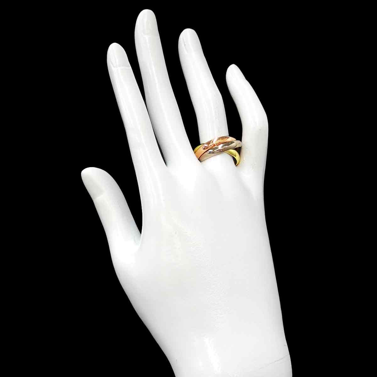 カルティエ Cartier トリニティ ミディアム MM #56 リング K18 YG WG