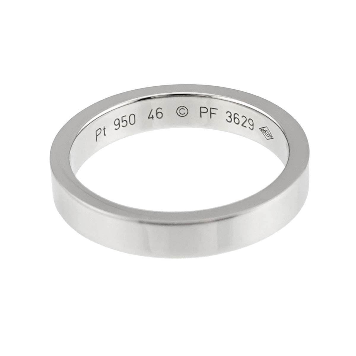 カルティエ Cartier Cドゥ #46 リング 幅3mm ダイヤ 1P Pt プラチナ 