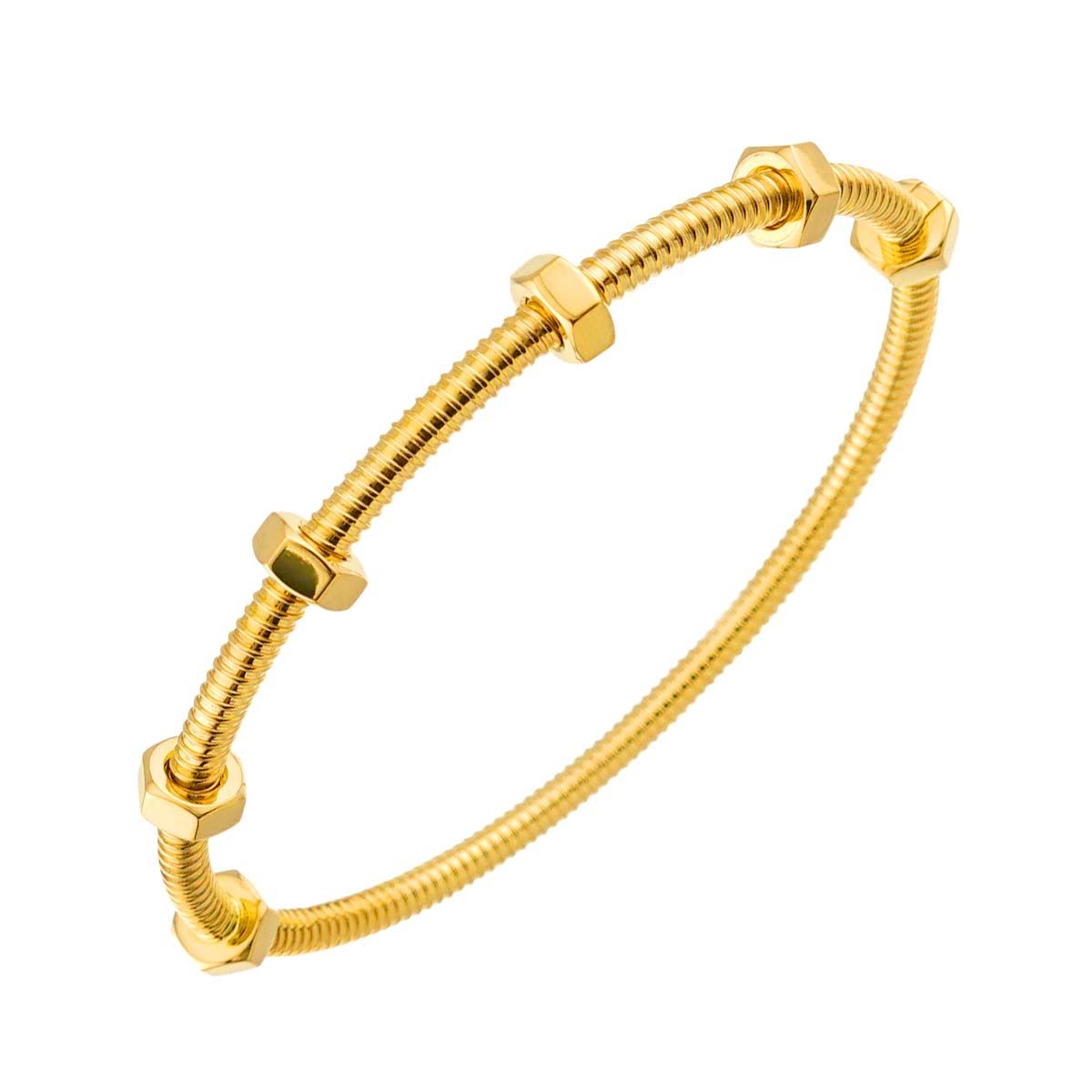カルティエ Cartier エクル ブレスレット #18 K18 YG イエローゴールド 750 ECROU Bracelet【証明書付き】 90333094