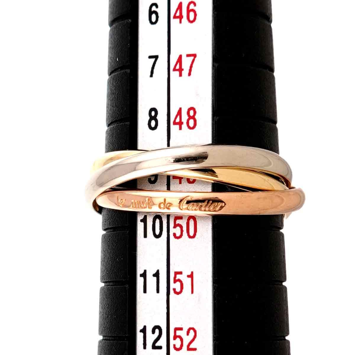 カルティエ Cartier トリニティ #49 リング K18 YG WG PG 3連 スリーゴールド スリーカラー 指輪 Trinity 90333160