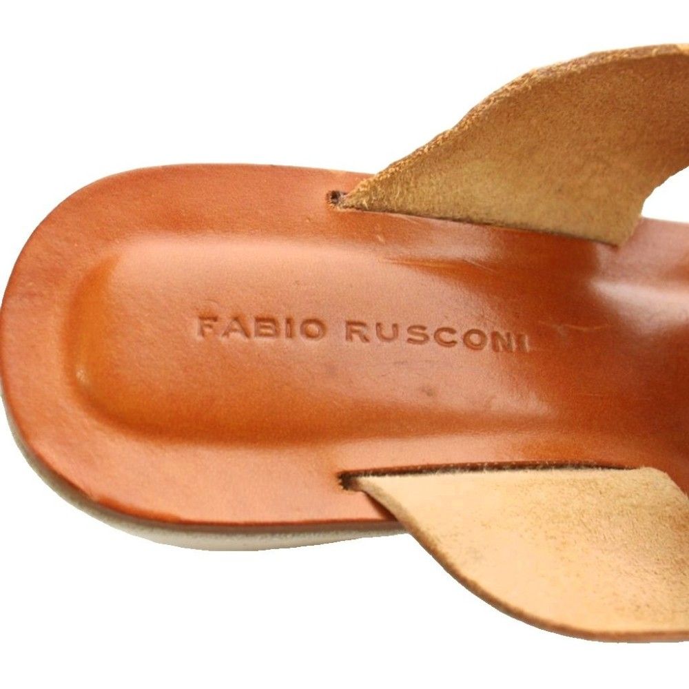 ファビオルスコーニ FABIO RUSCONI サンダル 厚底 レザー 37 グレー