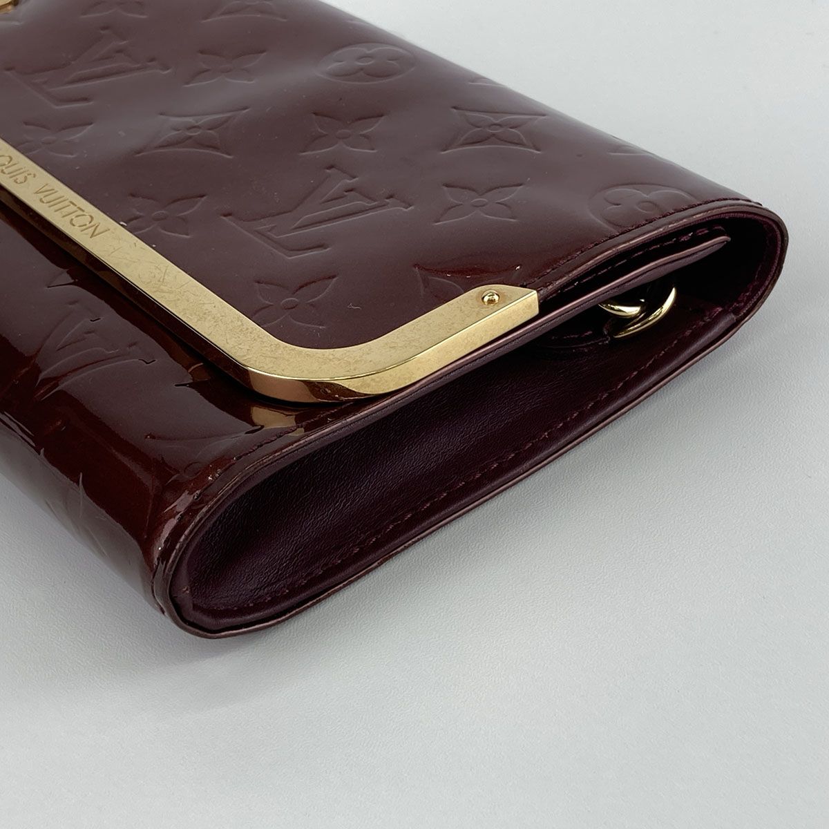 LOUIS VUITTON ルイ・ヴィトン ロスモアPM ウォレット ショルダーバッグ M91547 レディース モノグラムヴェルニ ヴェルニ パープル 中古