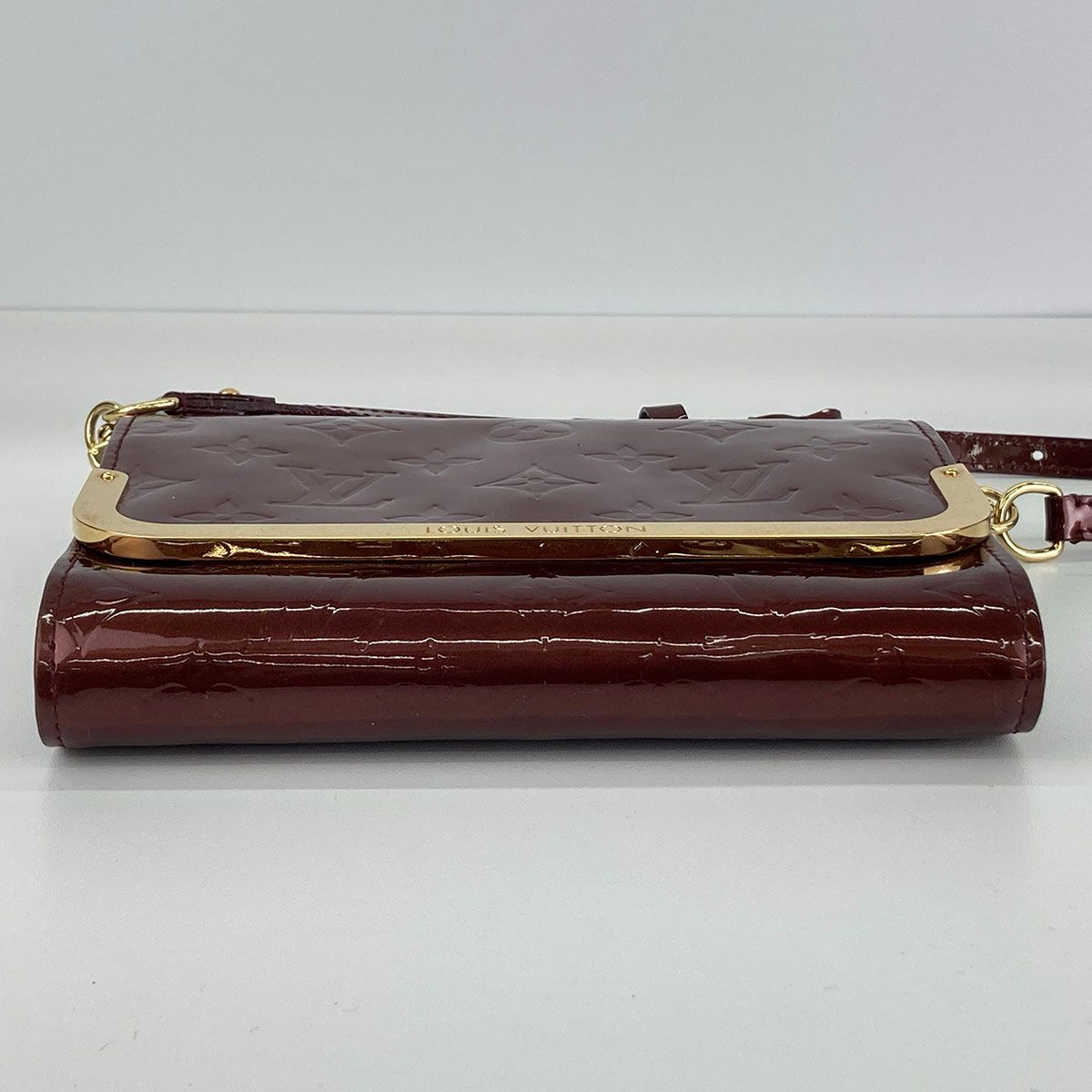 LOUIS VUITTON ルイ・ヴィトン ロスモアPM ウォレット ショルダーバッグ M91547 レディース モノグラムヴェルニ ヴェルニ パープル 中古