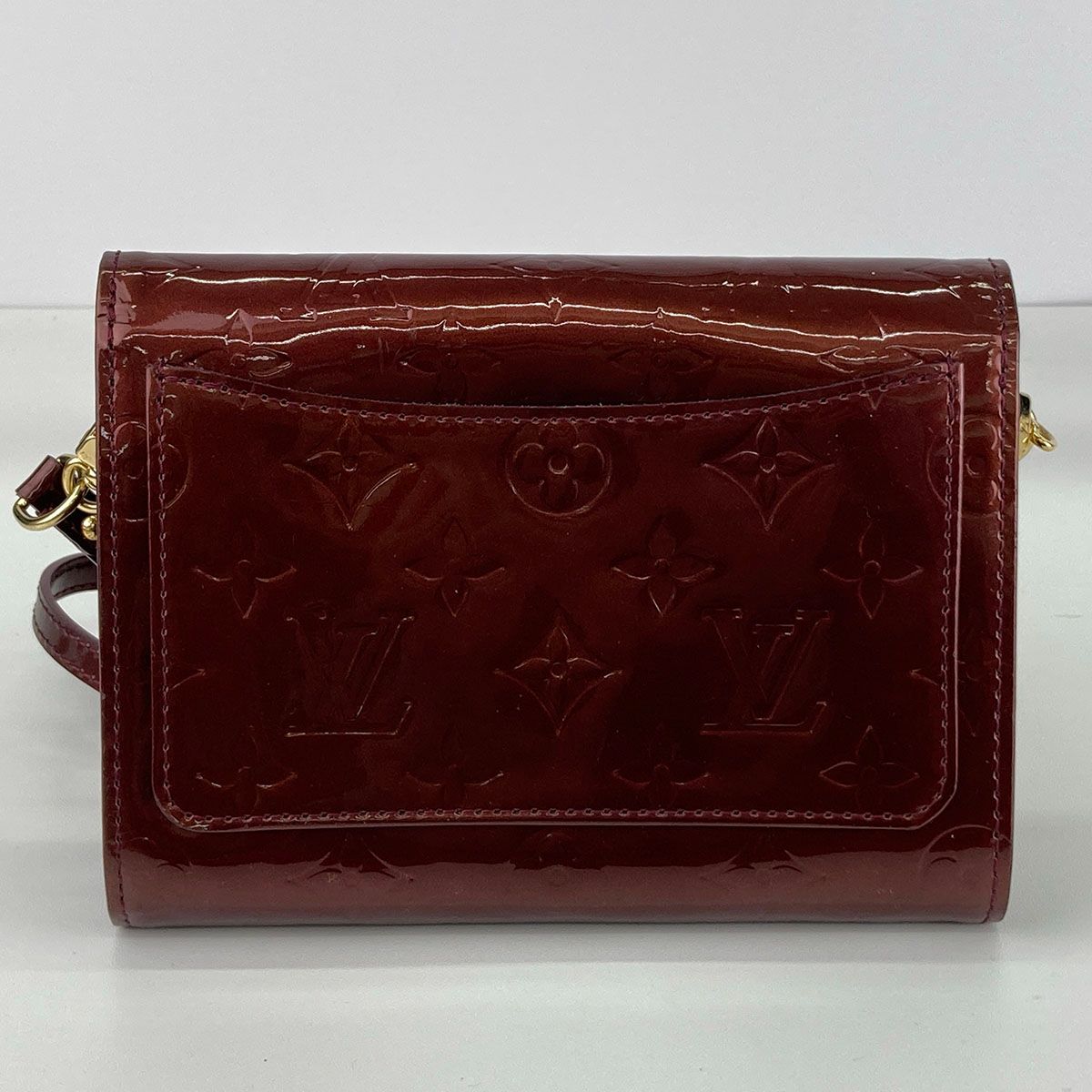 LOUIS VUITTON ルイ・ヴィトン ロスモアPM ウォレット ショルダーバッグ M91547 レディース モノグラムヴェルニ ヴェルニ パープル 中古