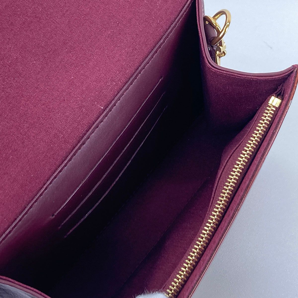 LOUIS VUITTON ルイ・ヴィトン ロスモアPM ウォレット ショルダーバッグ M91547 レディース モノグラムヴェルニ ヴェルニ パープル 中古