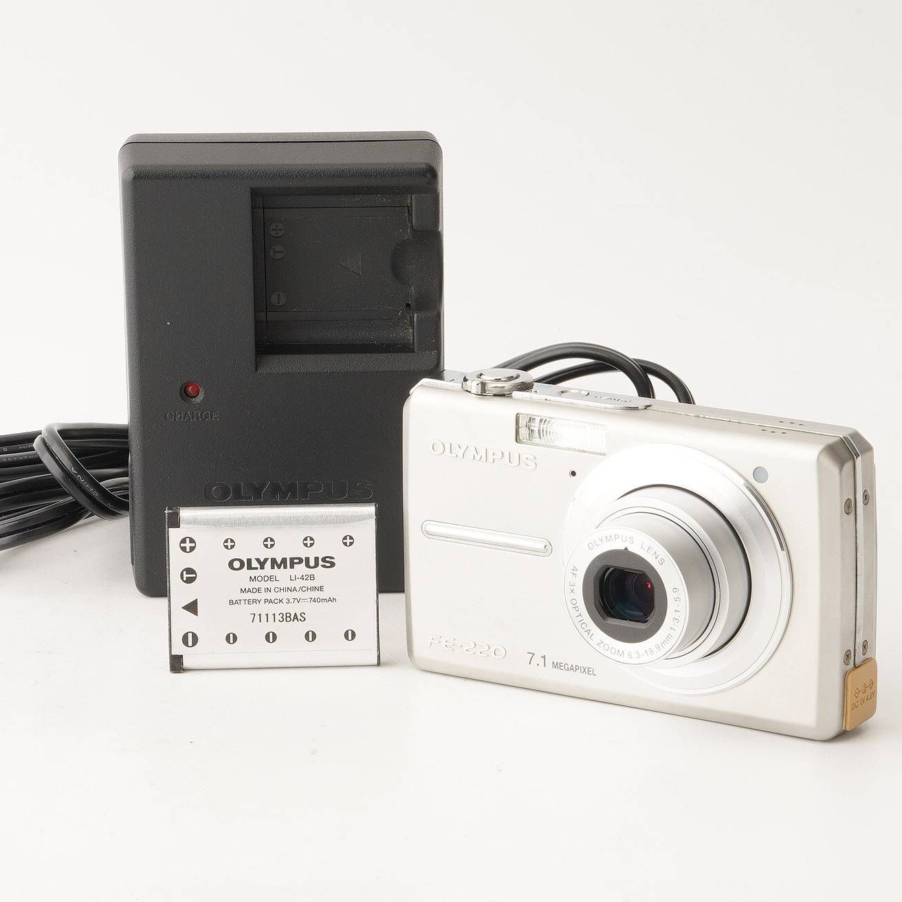 ​【極美品・動作確認済】OLYMPUS FE-220 シルバー デジカメ オリンパス Olympus FE-220 シルバー 3x 光学ズーム - メルカリ