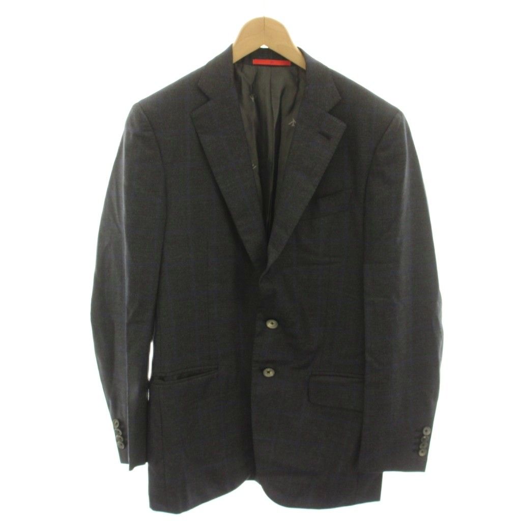 isaia イザイア　テラードジャケット　44 イザイア ISAIA テーラードジャケット シングル 2B チェック ウール 44