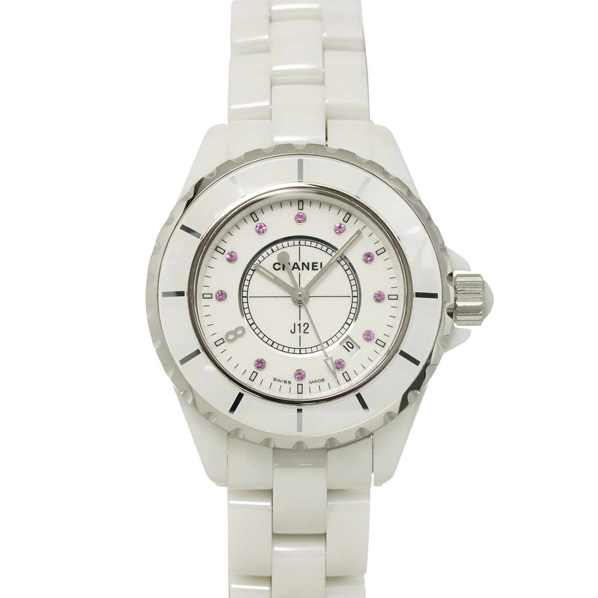 シャネル CHANEL J12 33mm H2054 銀座ブティック 限定モデル レディース 腕時計 11P ピンクサファイヤ クォーツ 90334948