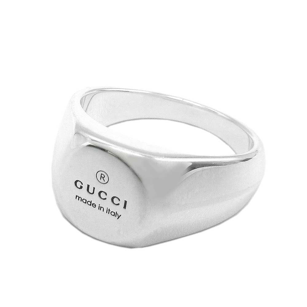 新品　GUCCIグッチ リング指輪　トレードマーク　シルバーアクセサリー21号 新品】【紙袋付き】グッチ 指輪 アクセサリー GUCCI TRADEMARK