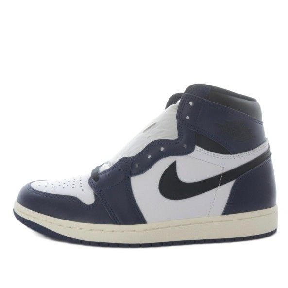 ナイキ NIKE AIR JORDAN 1 RETRO HIGH OG エアジョーダン1 レトロハイOG スニーカー US10.5 紺 ネイビー 白 ホワイト DZ5485-401 /BB ▲H