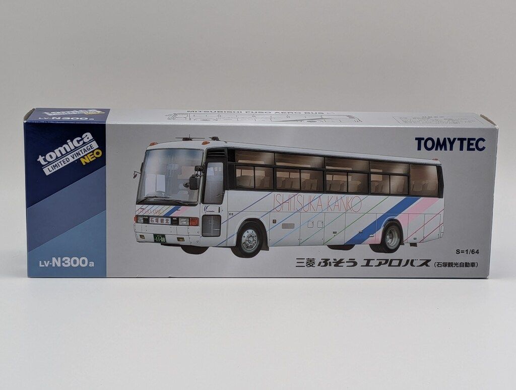 トミーテック TOMICA LIMITED VINTAGE NEO 三菱 ふそう エアロバス(石塚観光自動車) LV-N300a