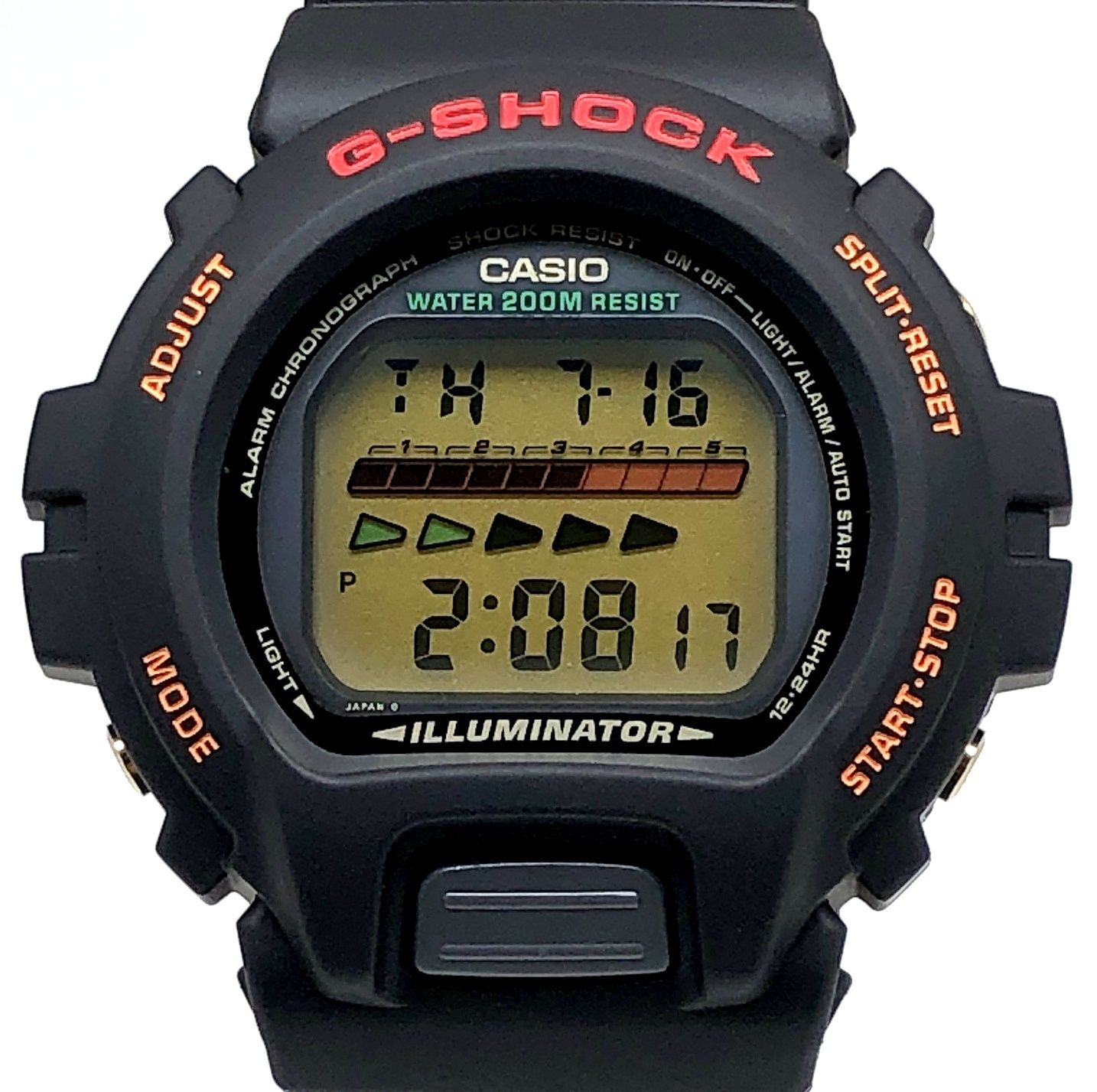 G-SHOCK ジーショック DW-6600G-9V ILLUMINATOR イルミネーター 海外モデル ゴールド液晶 ELバックライト 1994年8月発売 G-SHOCK ジーショック DW-6600G-9V ILLUMINATOR イルミネーター 海外