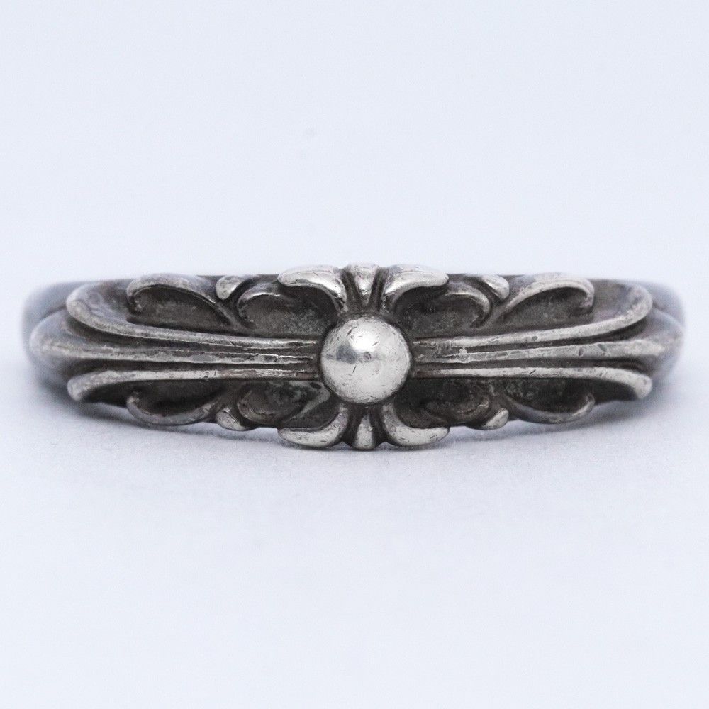 19号 CHROME HEARTS ベビークラシックフローラルクロスリング シルバー