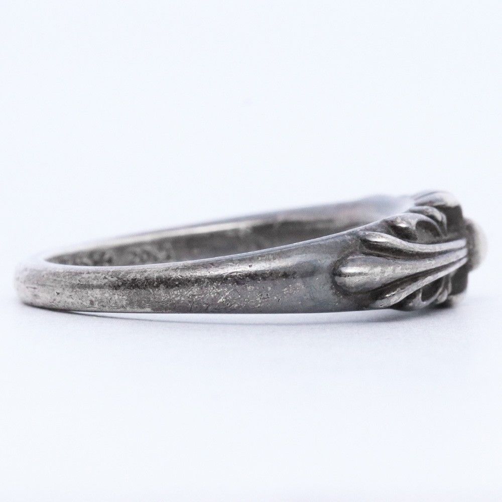 19号 CHROME HEARTS ベビークラシックフローラルクロスリング シルバー