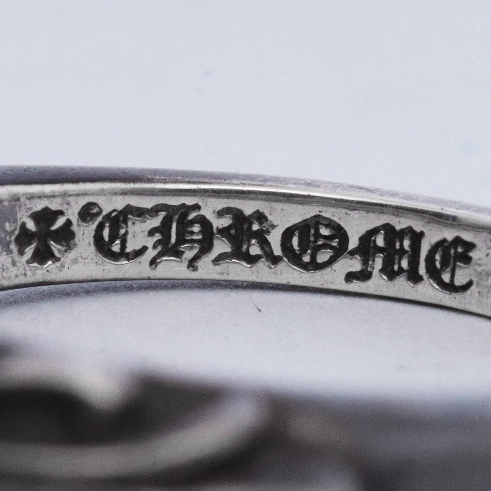 19号 CHROME HEARTS ベビークラシックフローラルクロスリング シルバー