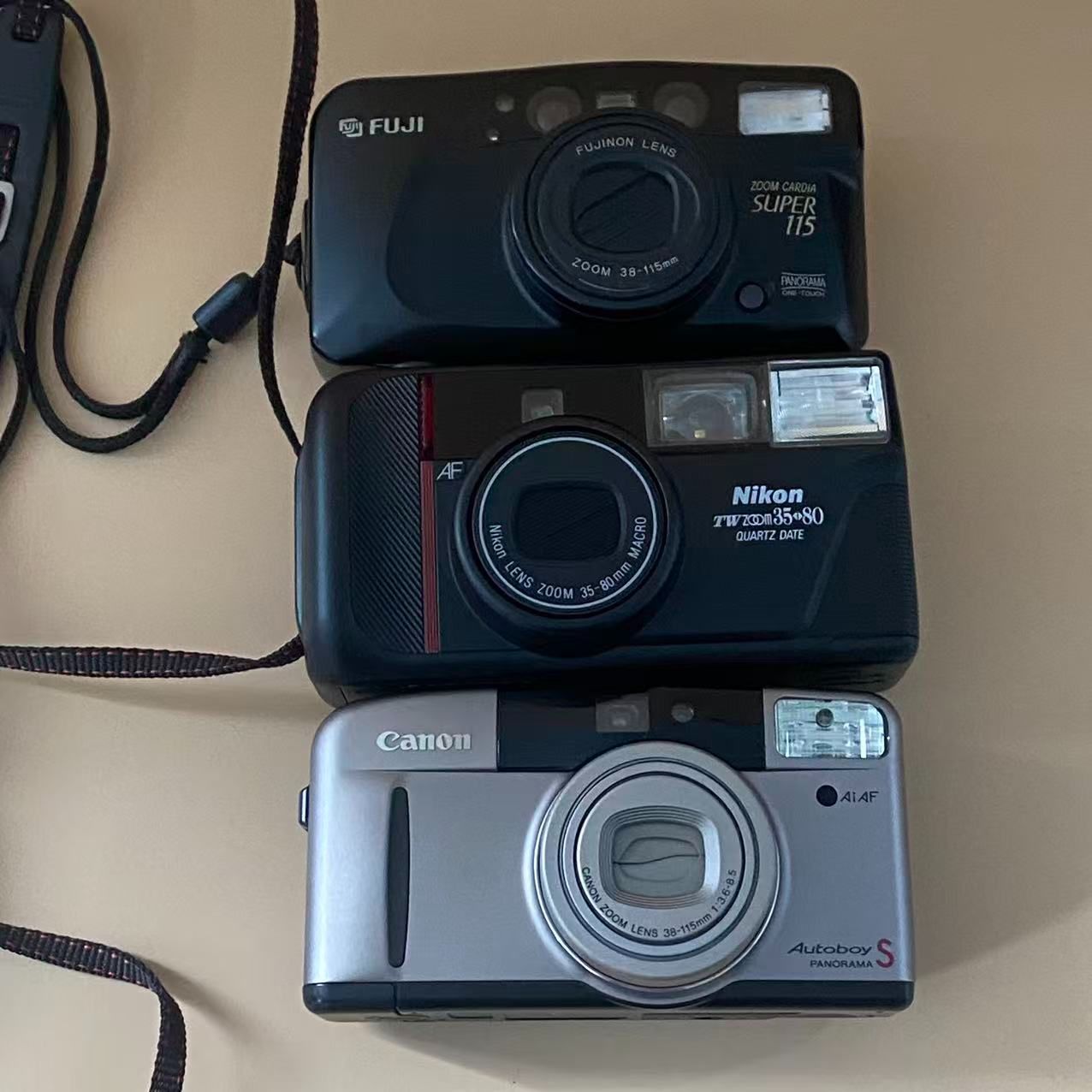 コンパクトフィルムカメラ 3台セット Canon Autoboy S 含む コンパクトフィルムカメラ 3台セット Canon Autoboy S 含む