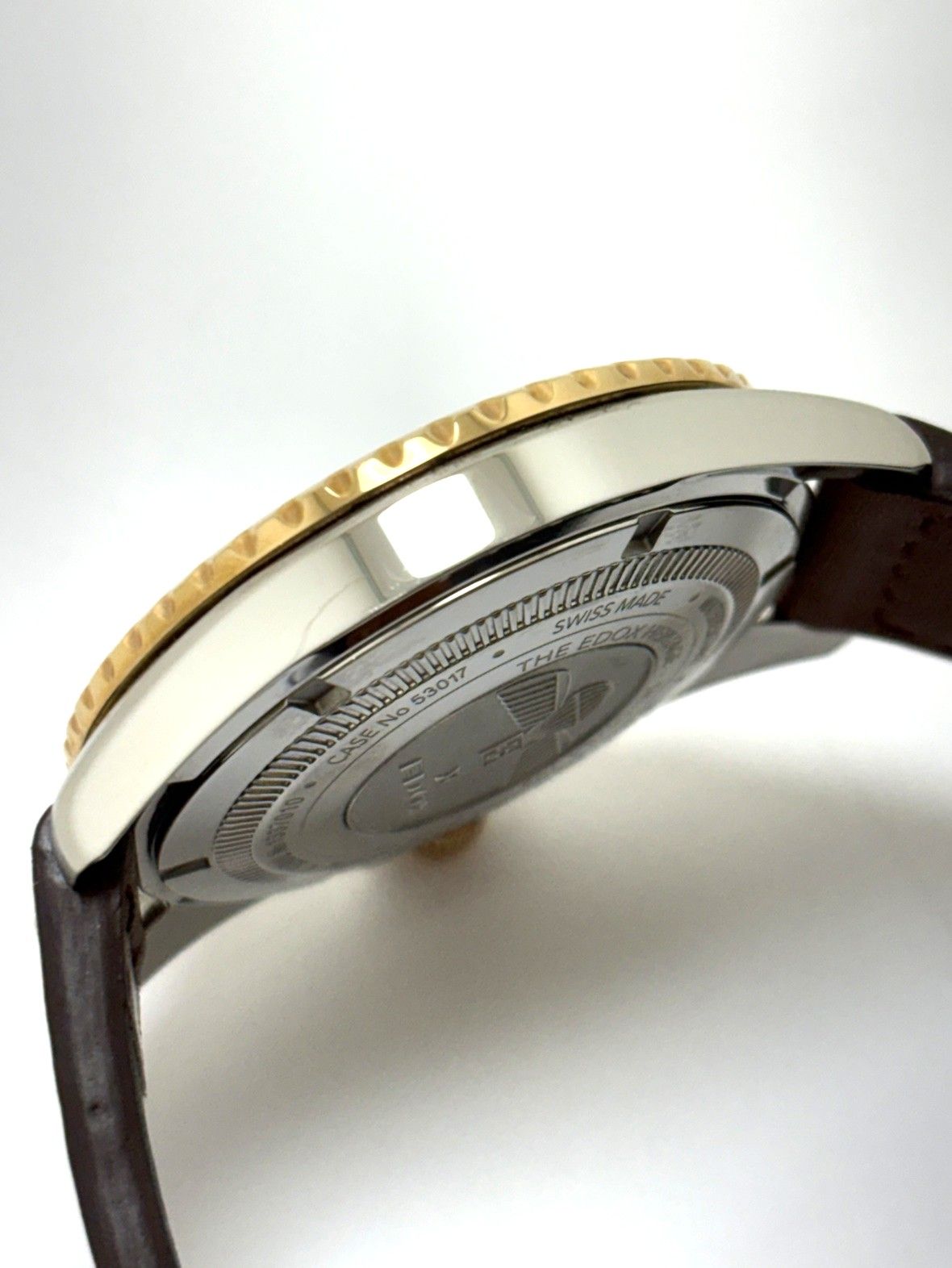 美品 EDOX エドックス スカイダイバー 70s 53017 サファイアガラス 
