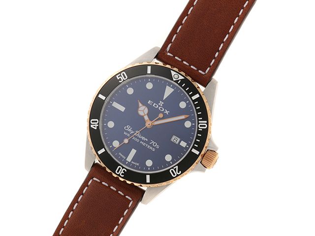 EDOX エドックス スカイダイバー70s 53017 357RNC BUI 腕時計 SS
