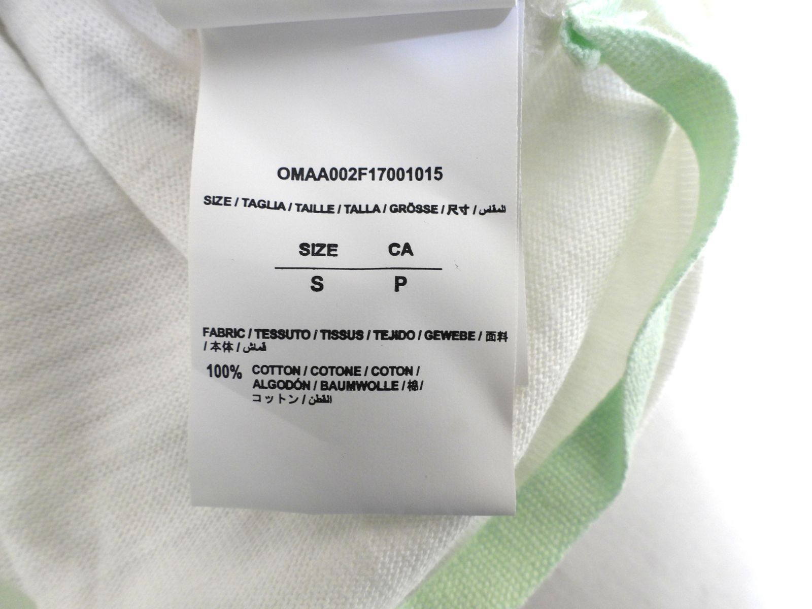 OFF-WHITE / オフホワイト 17AW カラヴァッジョ 半袖Tシャツ S/S OMAA002F17001015 ホワイト サイズS 中古品▲(124)