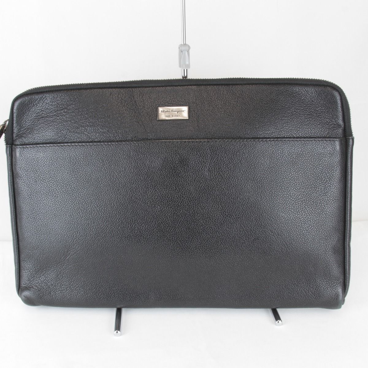 『USED』Salvatore Ferragamo【フェラガモ】 DS-24-6553 レザー セカンドバッグ クラッチバッグ レザー 530g レディース