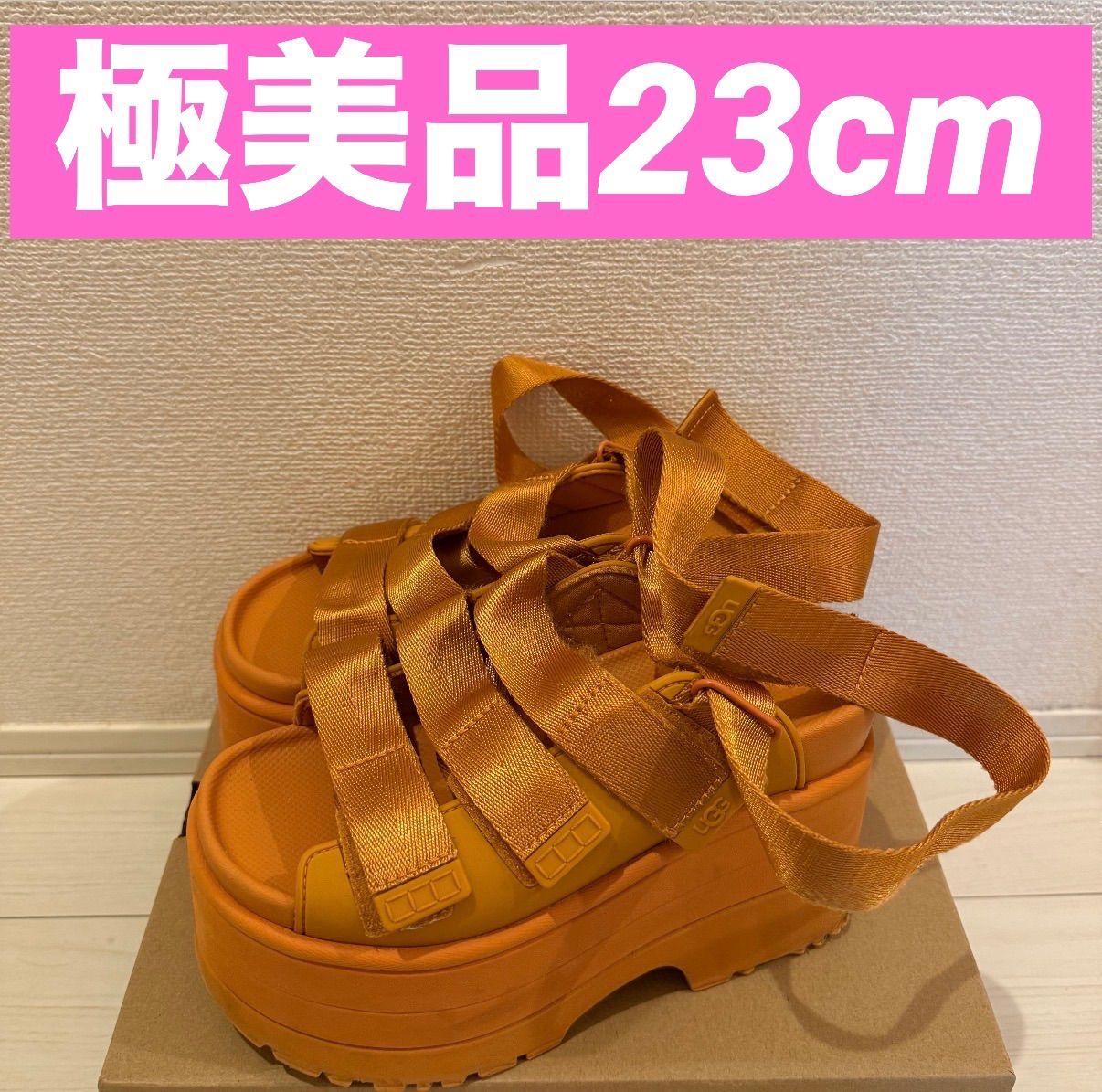 UGG GOLDENRISE アグ ゴールデンライズ サンダル 厚底 オレンジ
