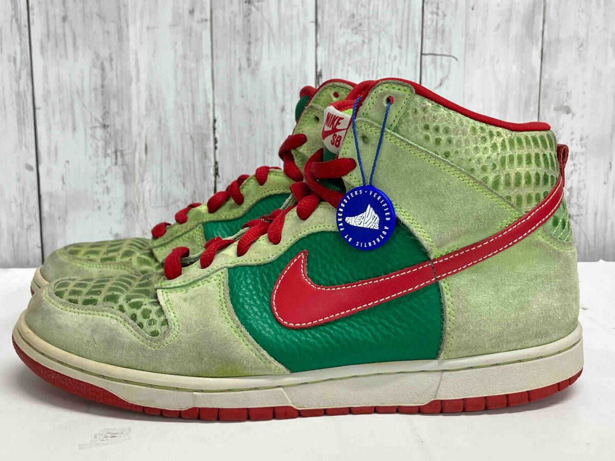 【鑑定済み】NIKE DUNK HIGH PRO× Dr. Feelgood スニーカー ナイキ ダンクハイプロ 305050-362 グリーン 28㎝