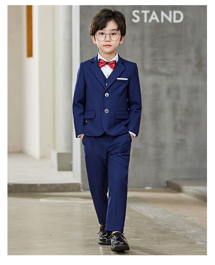 キッズスーツ 男の子スーツ 子供 スーツ 5点セット フォーマル 入学式 発表会 入園式 子供服 七五三 結婚式 卒園式 卒業式 小学生 保育園 M0717-KAQ5-1