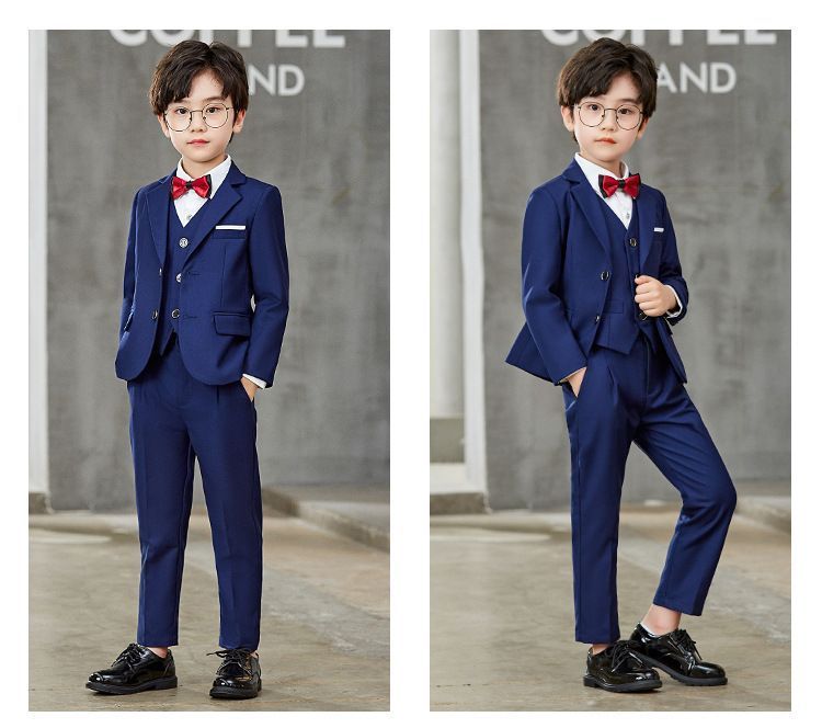 キッズスーツ 男の子スーツ 子供 スーツ 5点セット フォーマル 入学式 発表会 入園式 子供服 七五三 結婚式 卒園式 卒業式 小学生 保育園 M0717-KAQ5-1