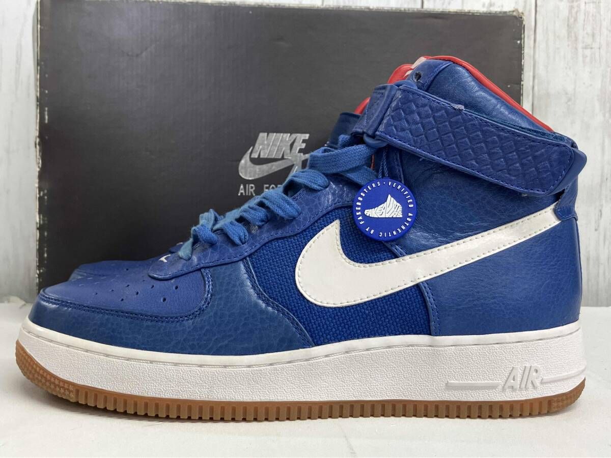 【鑑定済み】NIKE AIR FORCE 1 HIGH スニーカー ナイキ エアフォース1 ハイ 318431-441 ボガート ブルー サイズ27㎝