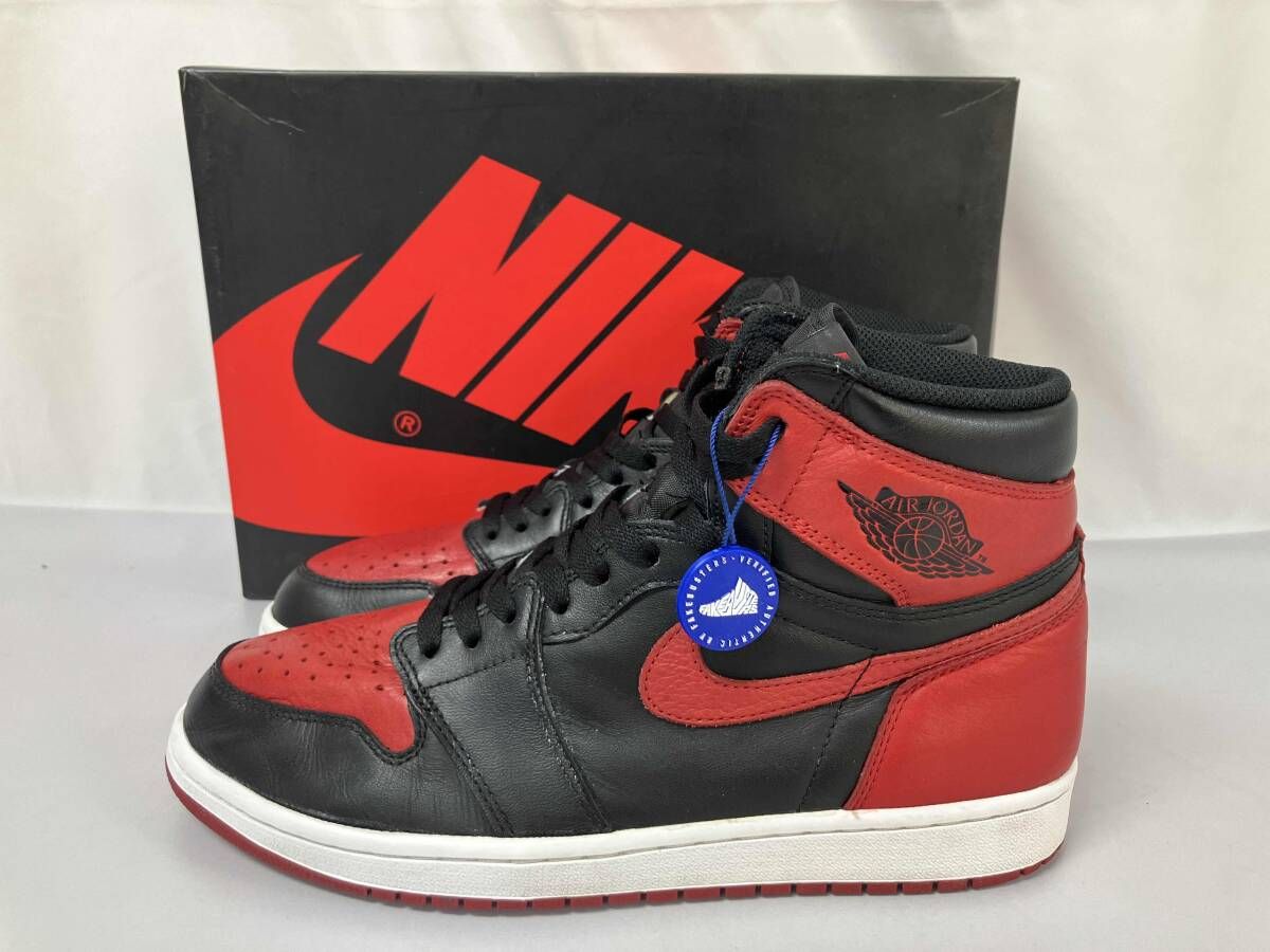 【鑑定済み】NIKE AJ1 RETRO HIGH OG Bred ナイキ エア ジョーダン 1 レトロ ブレット 555088-001 ハイカット スニーカー 28 cm