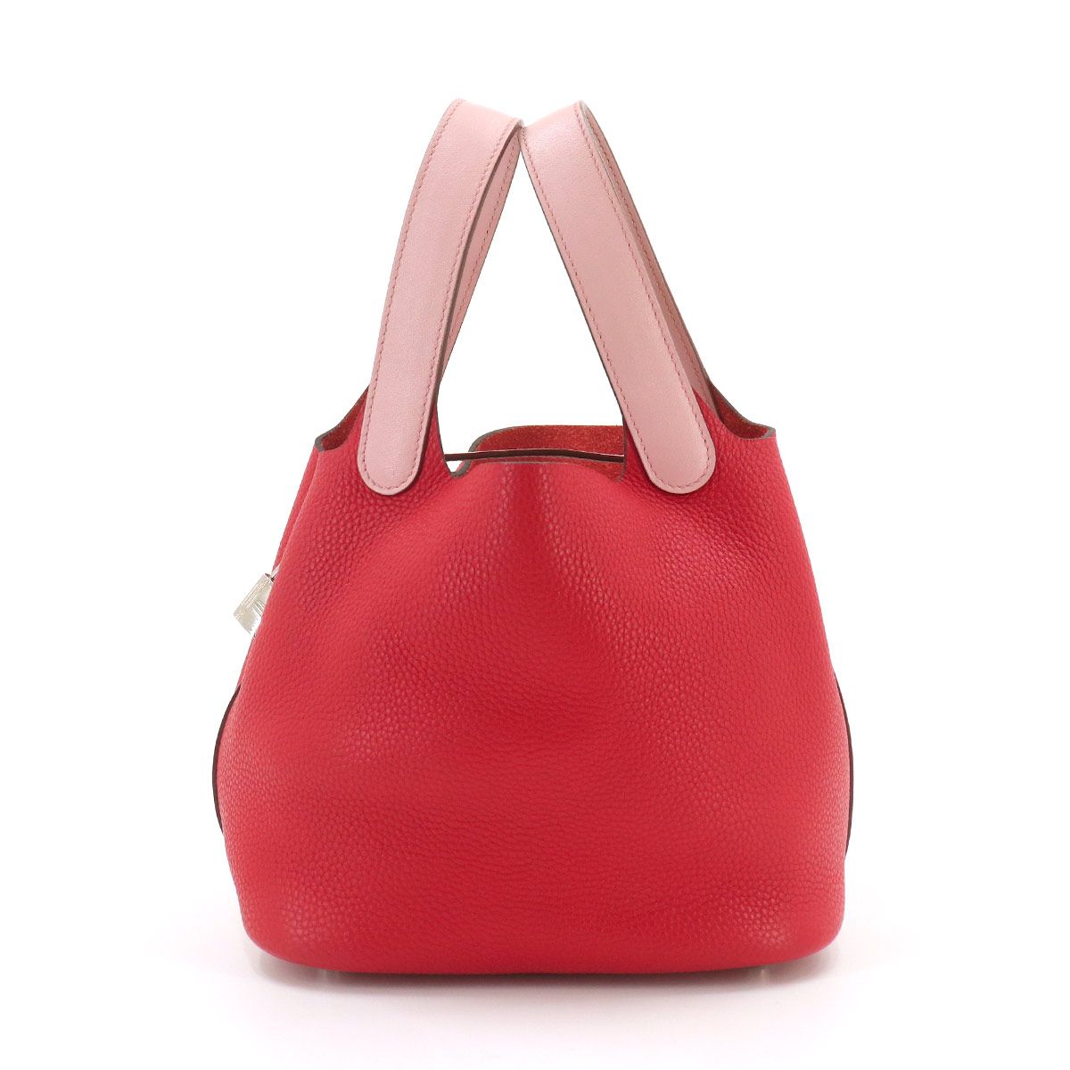 新品同様 エルメス HERMES ピコタンロック タッチ 18 PM ハンド バッグ トリヨンクレマンス スイフト ルージュトマト 90331126
