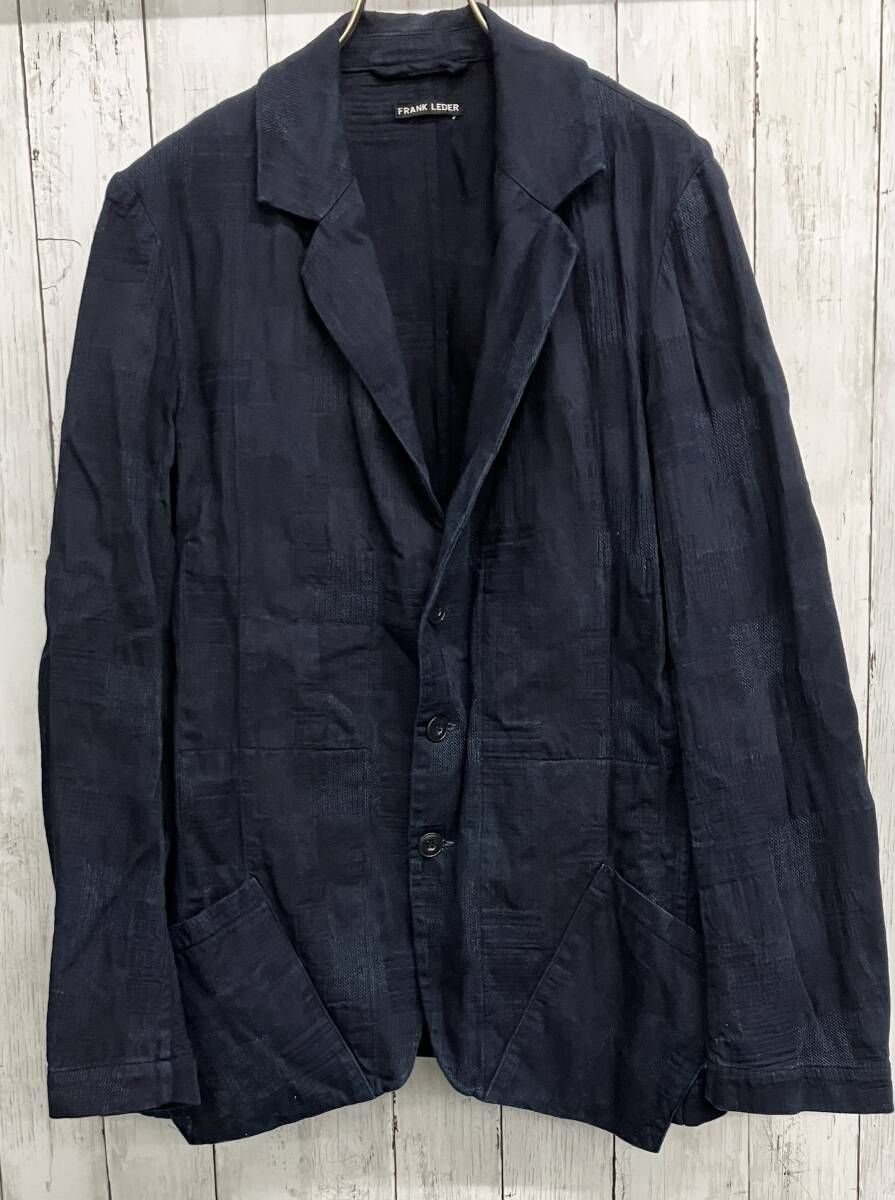 FRANK LEDER テーラードジャケット フランクリーダー コットン インディゴ ネイビー